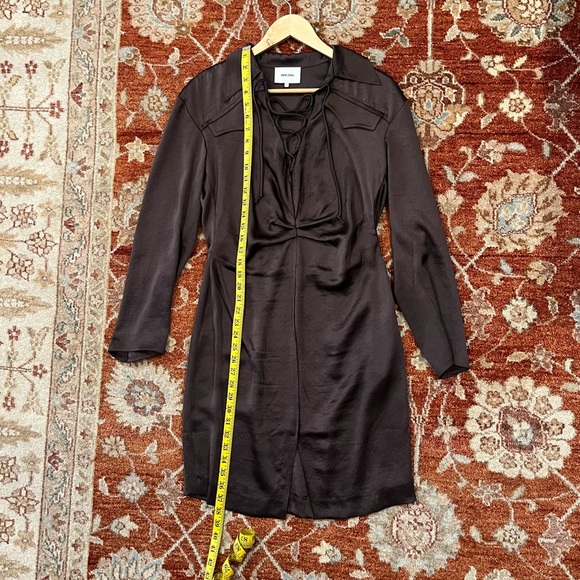 NANUSHKA Pantha saltin dress sz L espresso - Picture 5 of 12